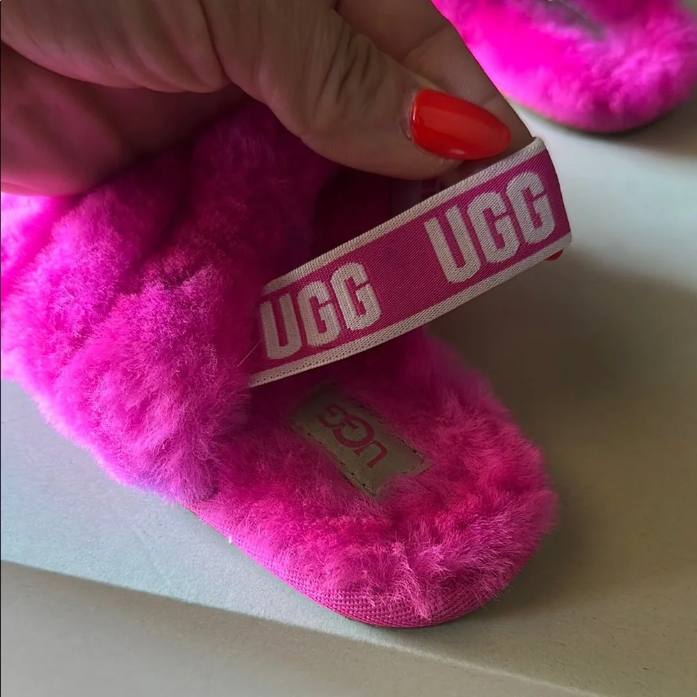 Ugg Fuzzy Pink Slippers